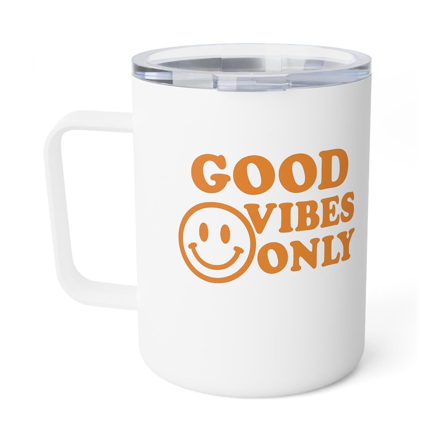 Good Vibes Only Insulated Coffee Mug | 10oz, Positive Message Mug, Motivational Drinkware, Unique Gift for Coffee Lovers, Warm Beverage Mug