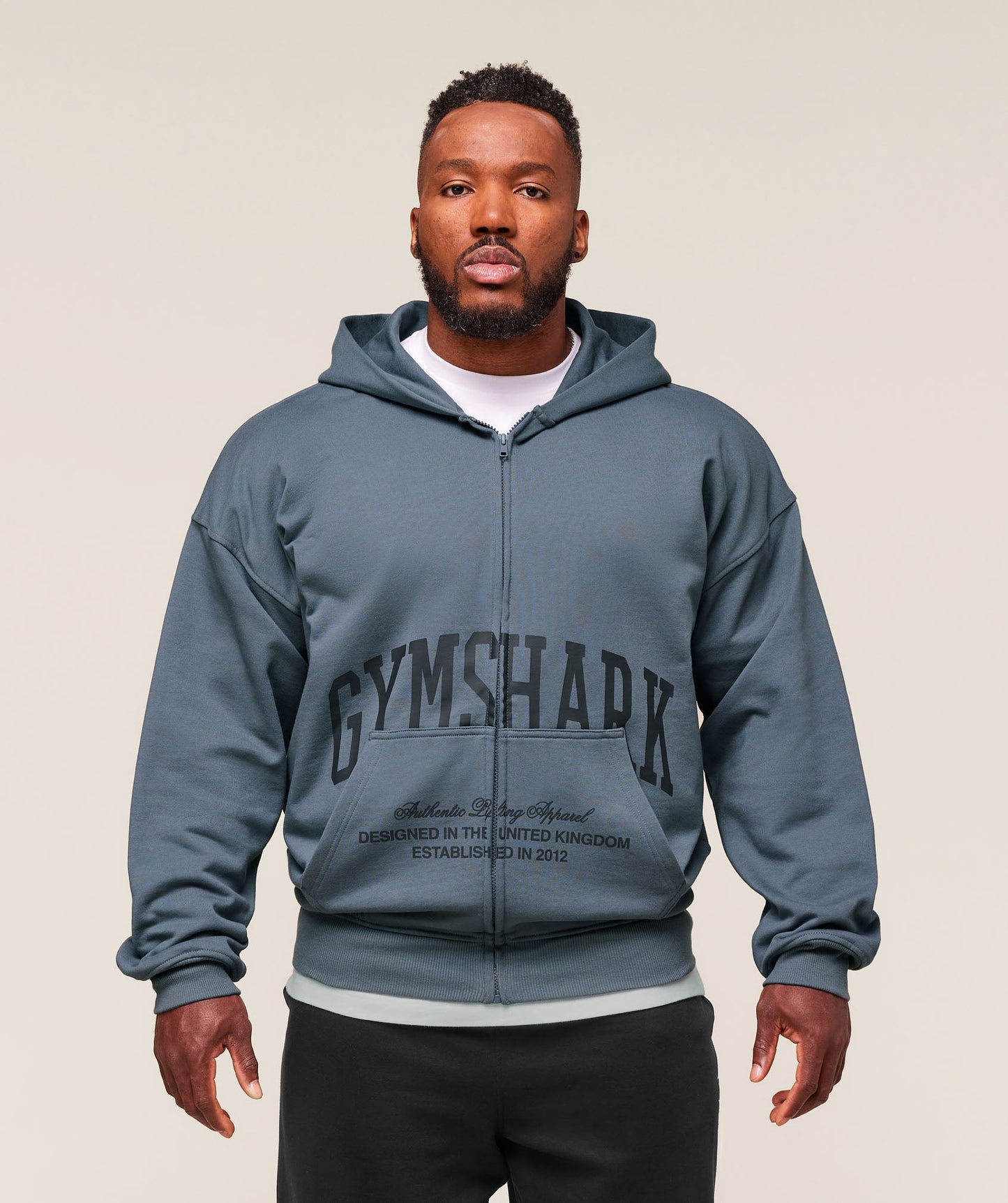 Sudadera con capucha y cremallera Collegiate Script