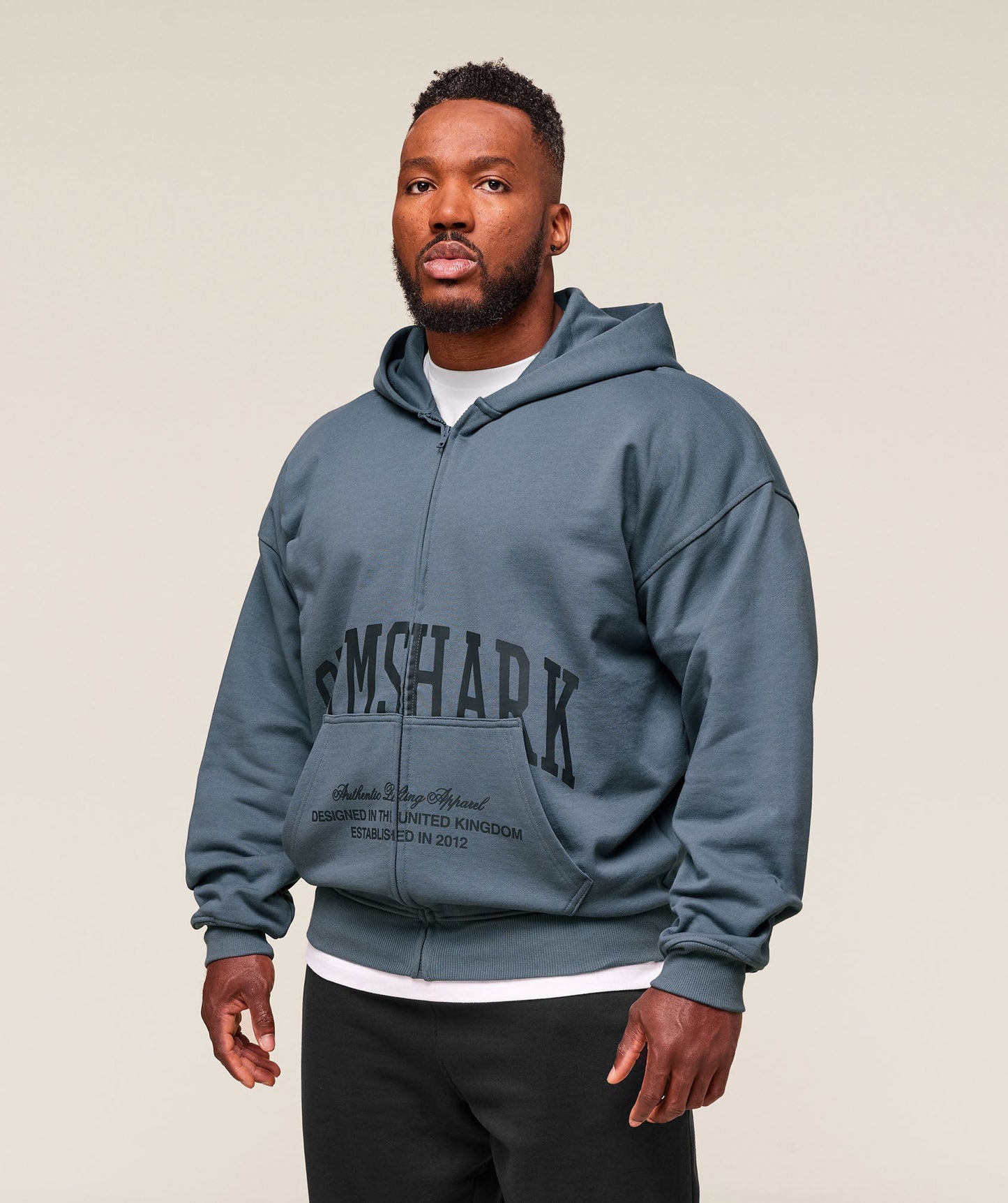 Sudadera con capucha y cremallera Collegiate Script