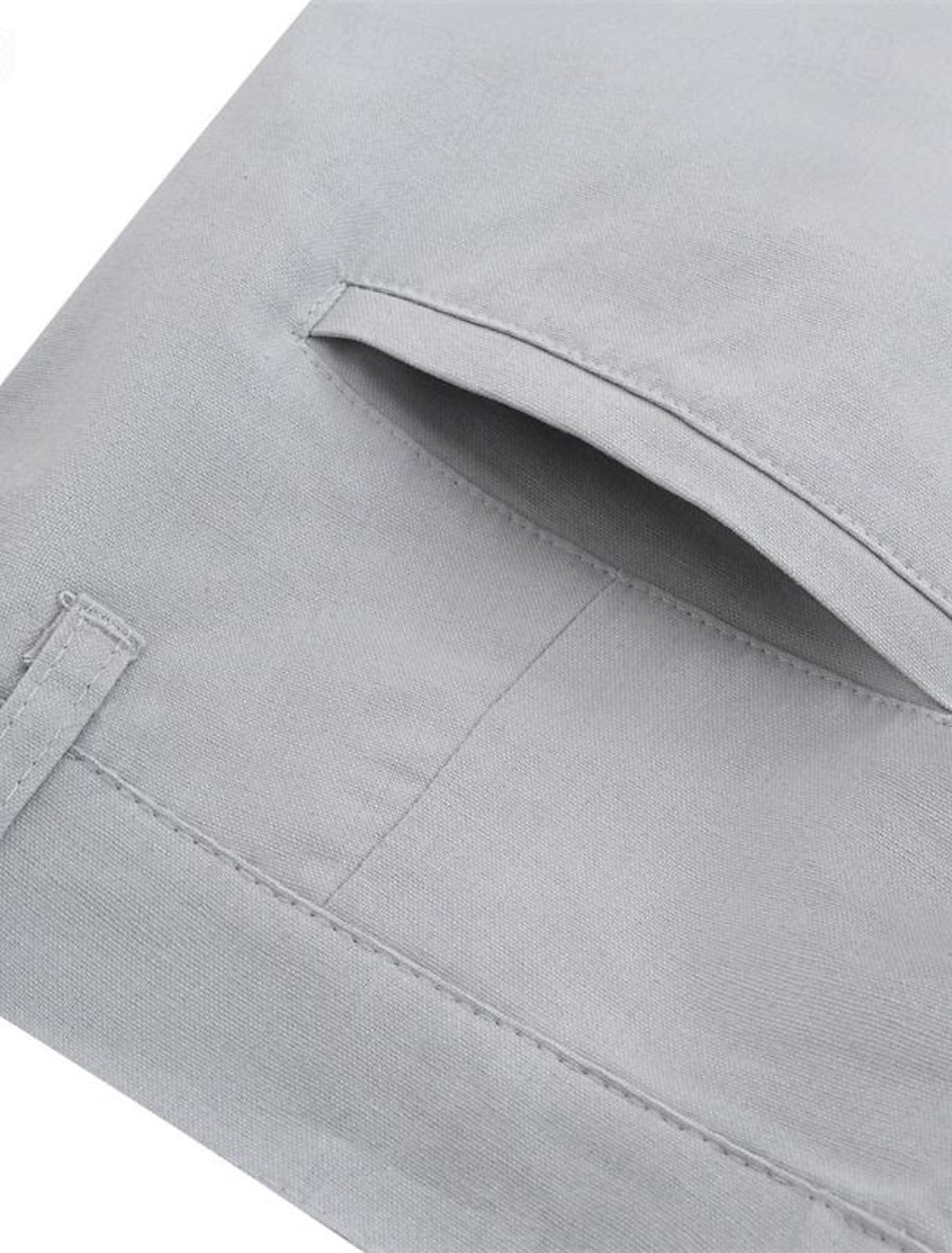 Hombre pantalones de traje Pantalones de lino Pantalones Pantalones de verano Botones Bolsillo delantero Pierna recta Plano Comodidad Transpirable Casual Diario Festivos Moda Básico Negro Blanco #18523281